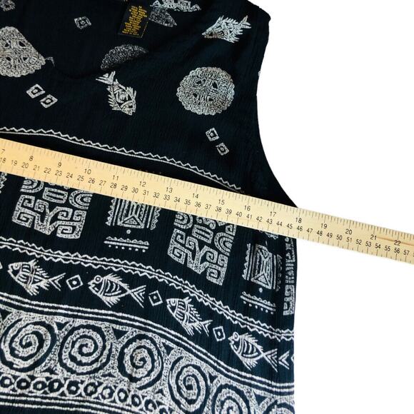 Bila Womens Black Sleeveless Maxi Straight Pencil Dress Hippie Boho Medium - Picture 7 of 7